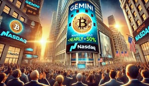 Bitcoin Exchange Gemini Makes A Splash On Nasdaq Debut,  Jumping Nearly 50%